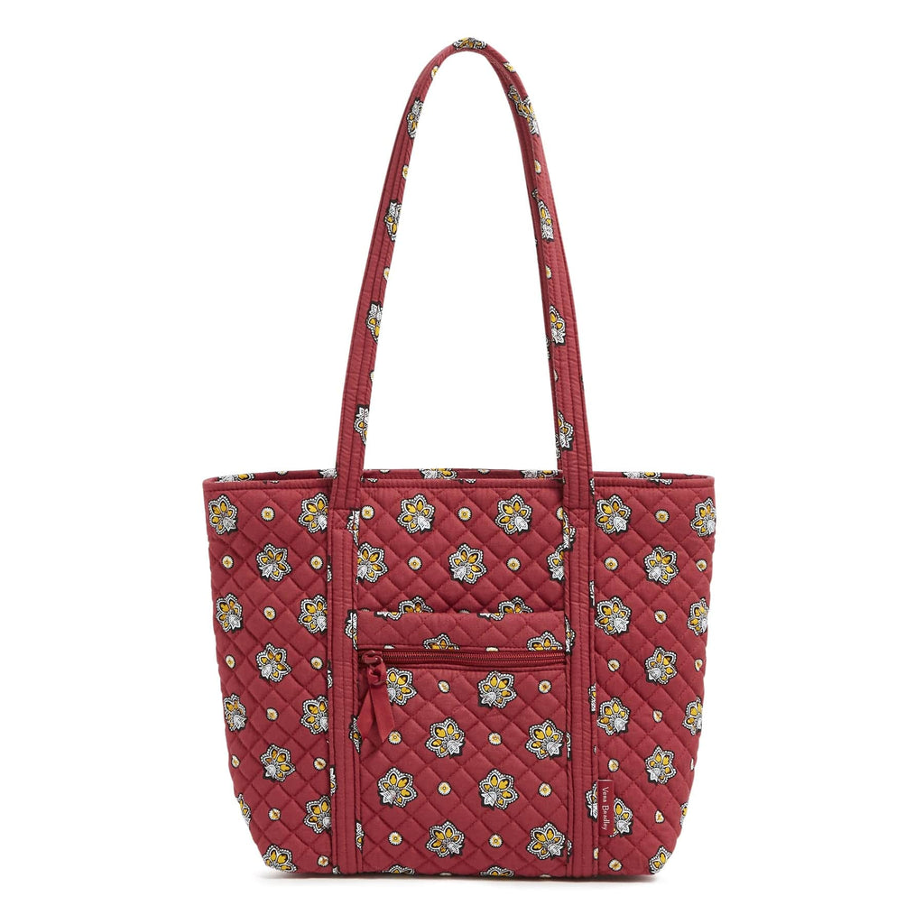 Small Vera Tote - Bandana Paisley - Maroon Red and Yellow