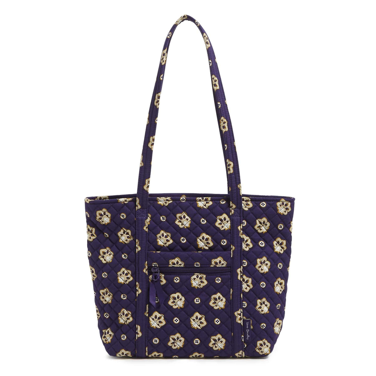 Small Vera Tote - Bandana Paisley - Navy Purple and Gold