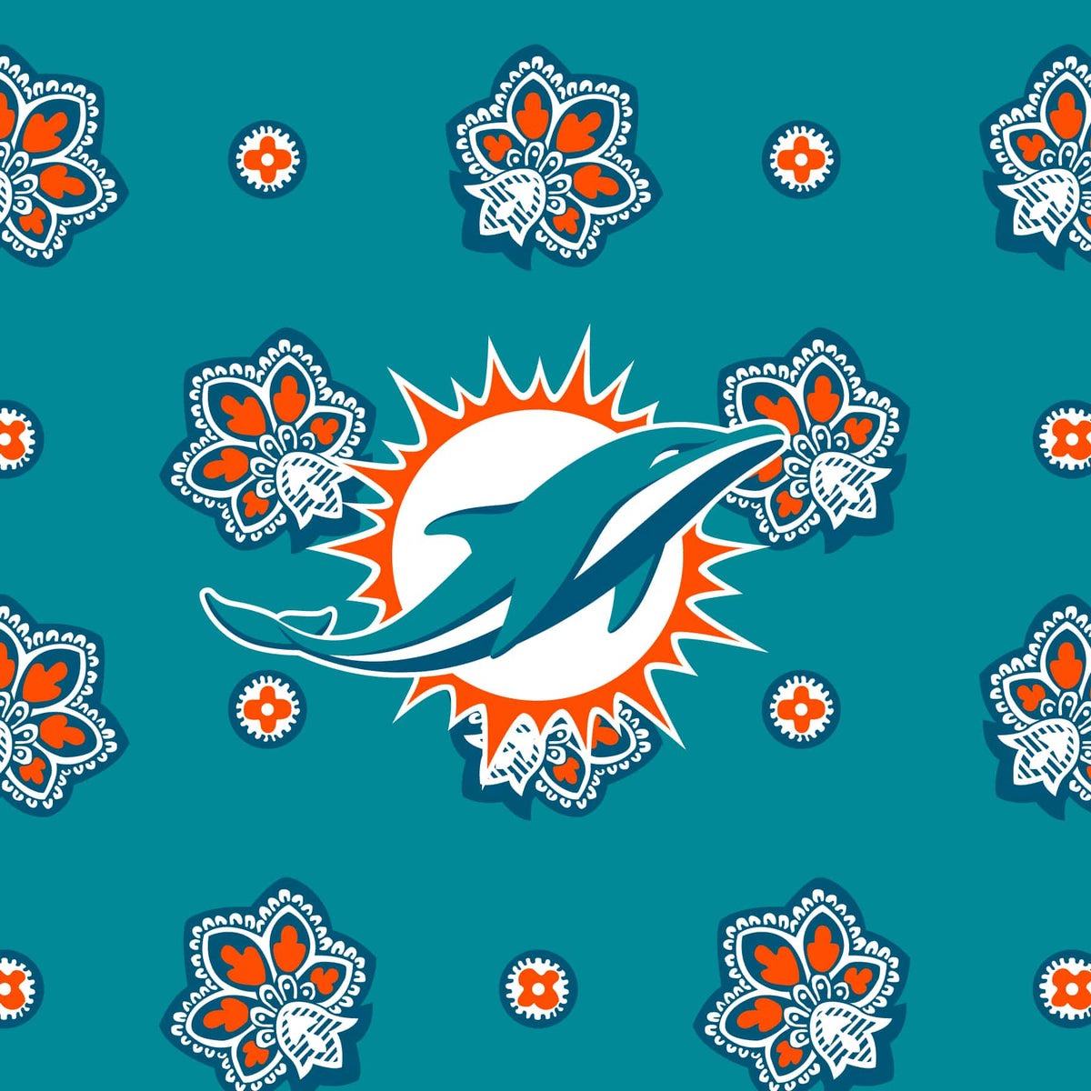 NFL Small Vera Tote Bag - Miami Dolphins Bandana