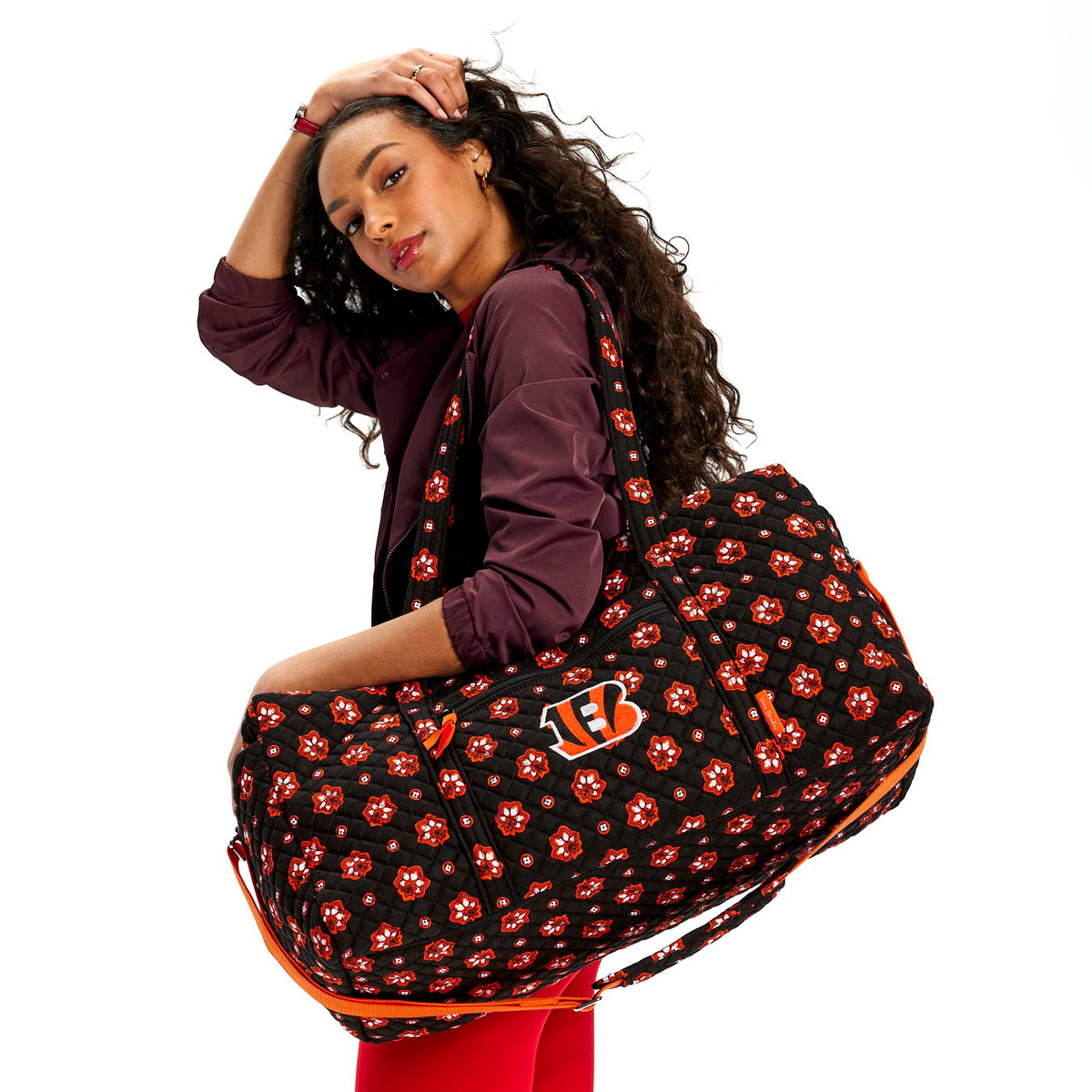 NFL Large Travel Duffel Bag - Cincinnati Bengals Bandana