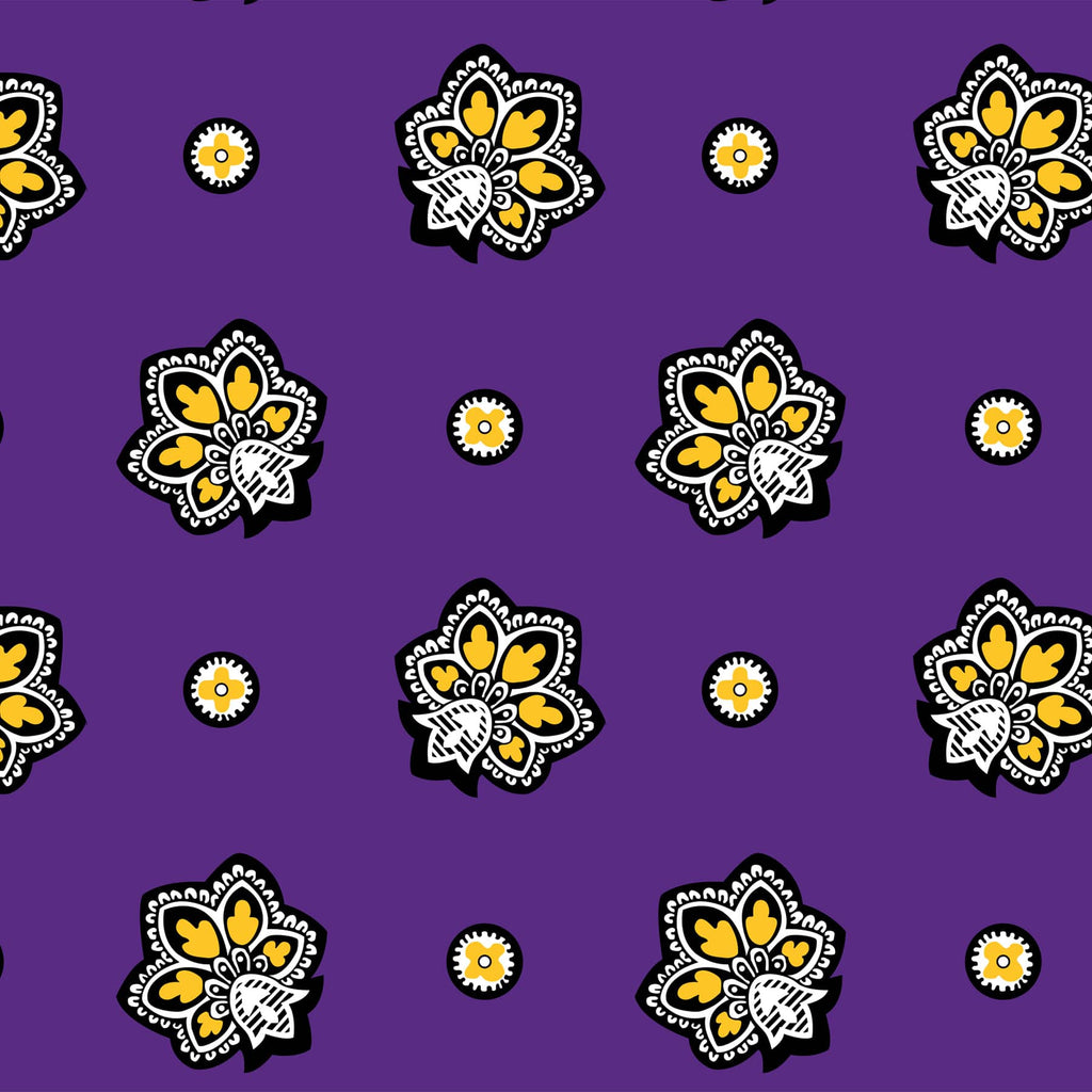 Cooler Lunch Bag - Bandana Paisley - Purple and Gold