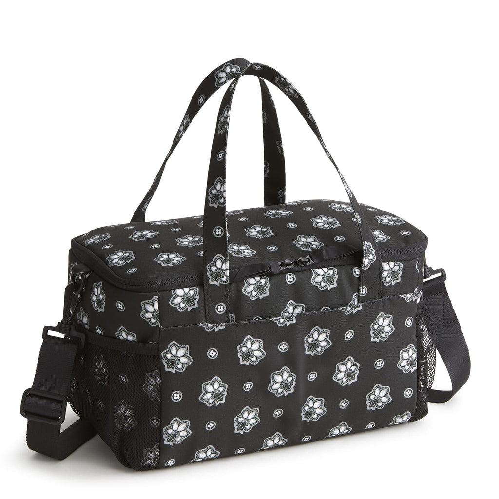Cooler Lunch Bag - Bandana Paisley - Silver and Black