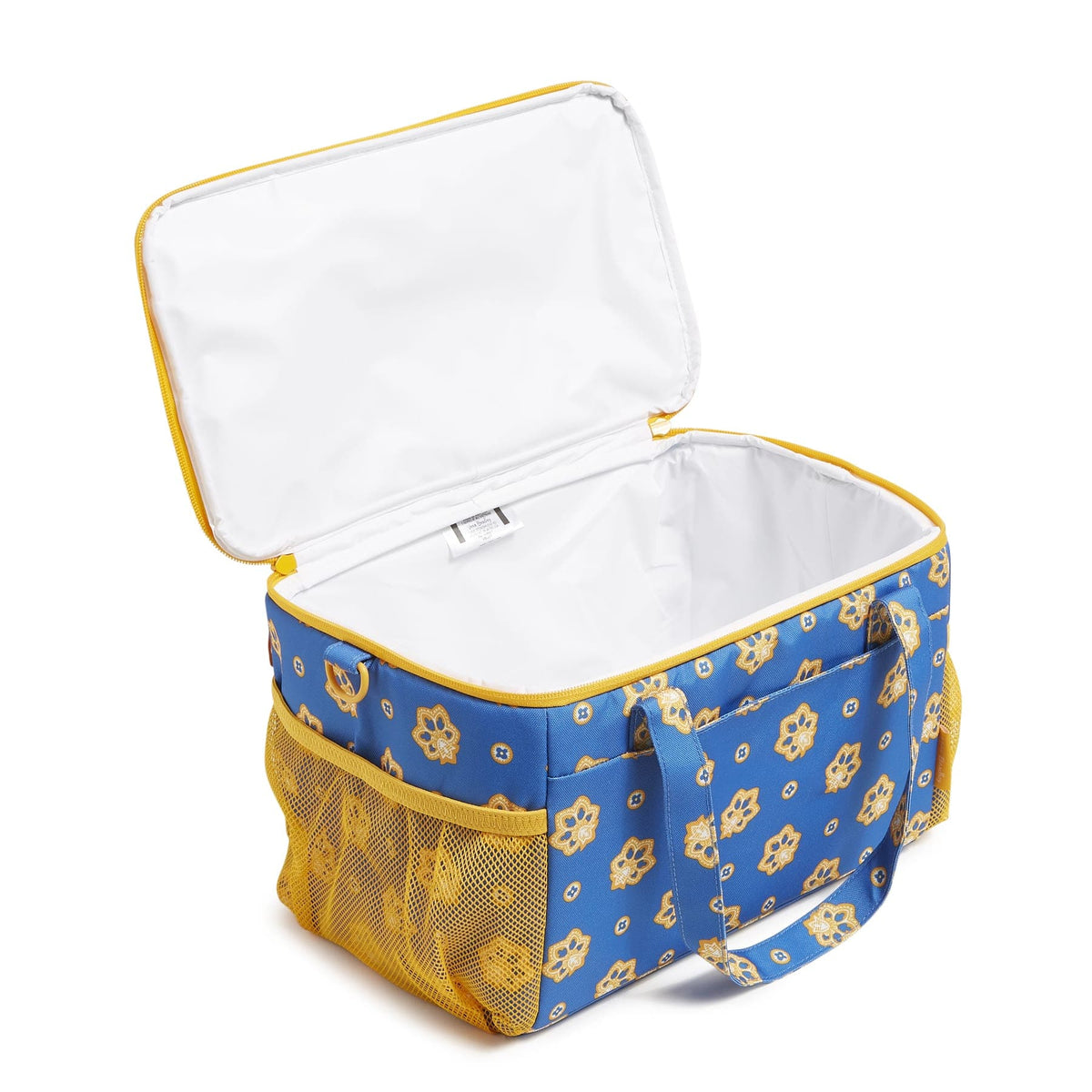 Cooler Lunch Bag - Bandana Paisley - Powder Blue and Gold