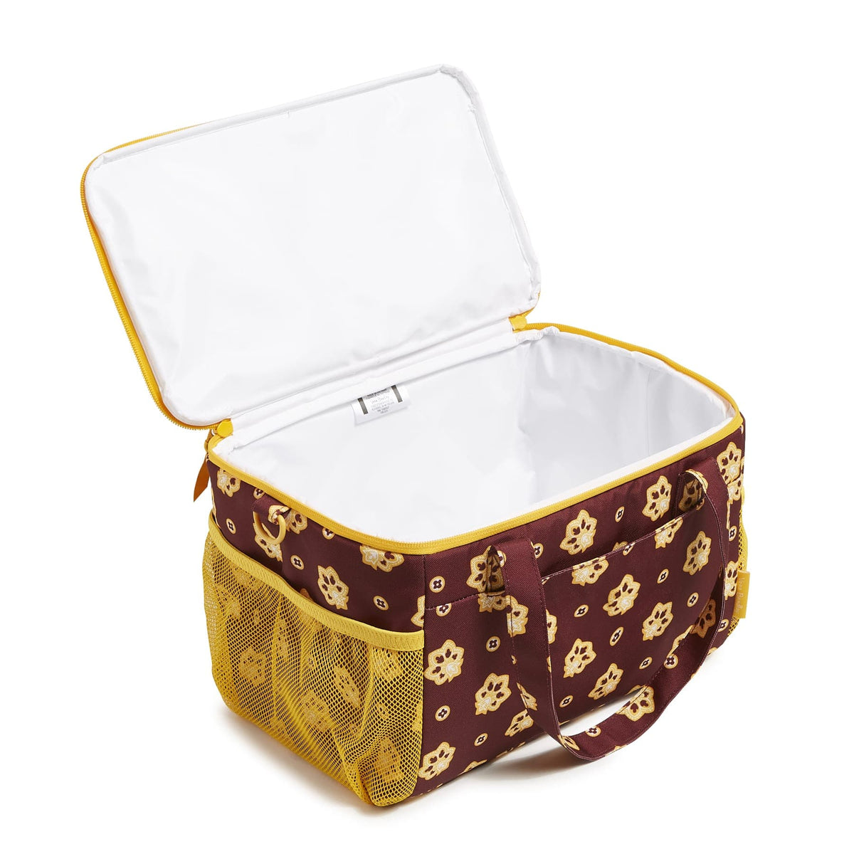 Cooler Lunch Bag - Bandana Paisley - Burgundy and Gold