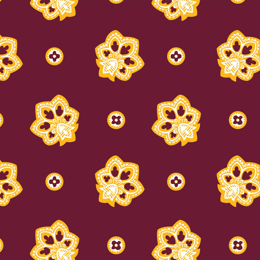 Cooler Lunch Bag - Bandana Paisley - Burgundy and Gold