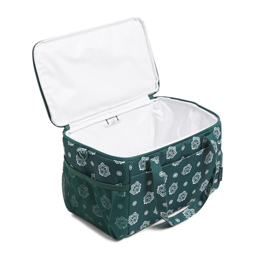 Cooler Lunch Bag - Bandana Paisley - Gotham Green and White