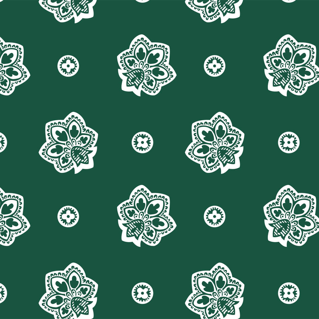 Cooler Lunch Bag - Bandana Paisley - Gotham Green and White
