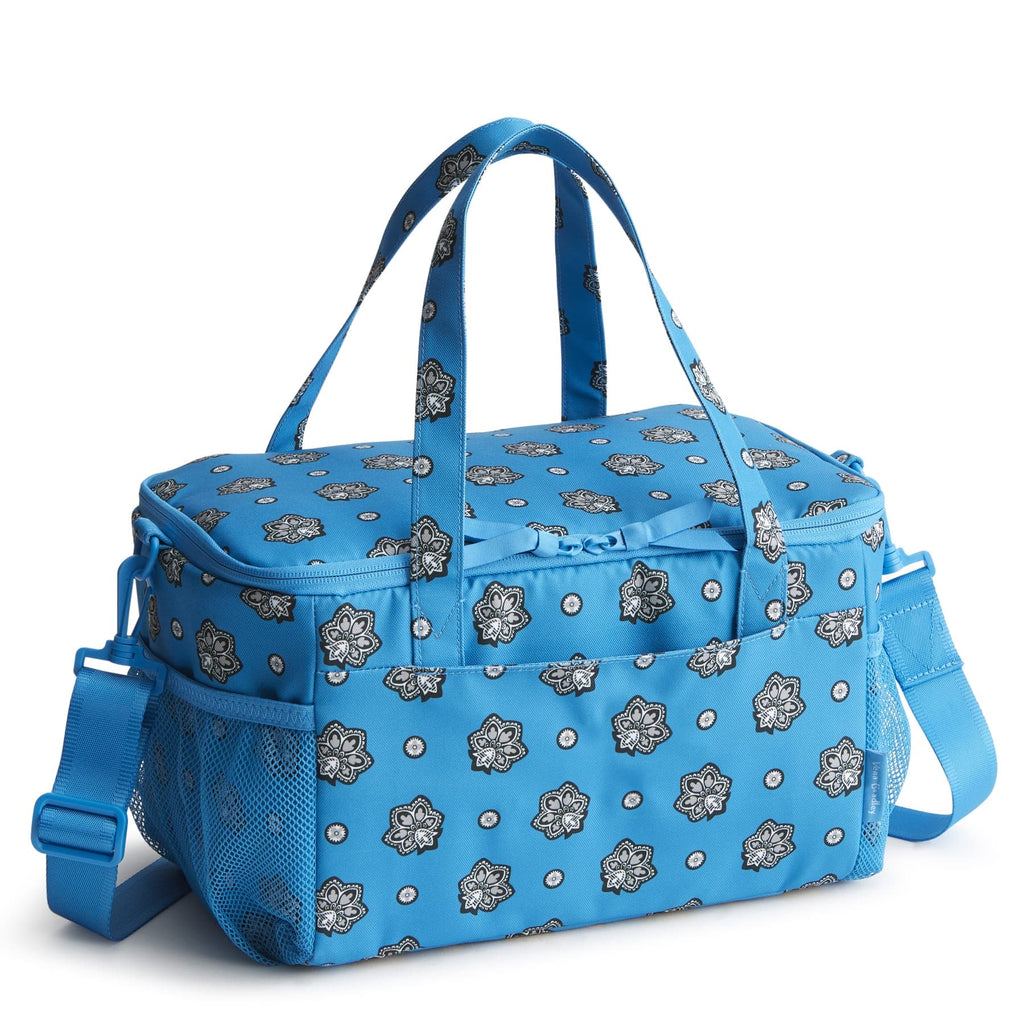 Cooler Lunch Bag - Bandana Paisley - Blue and Silver