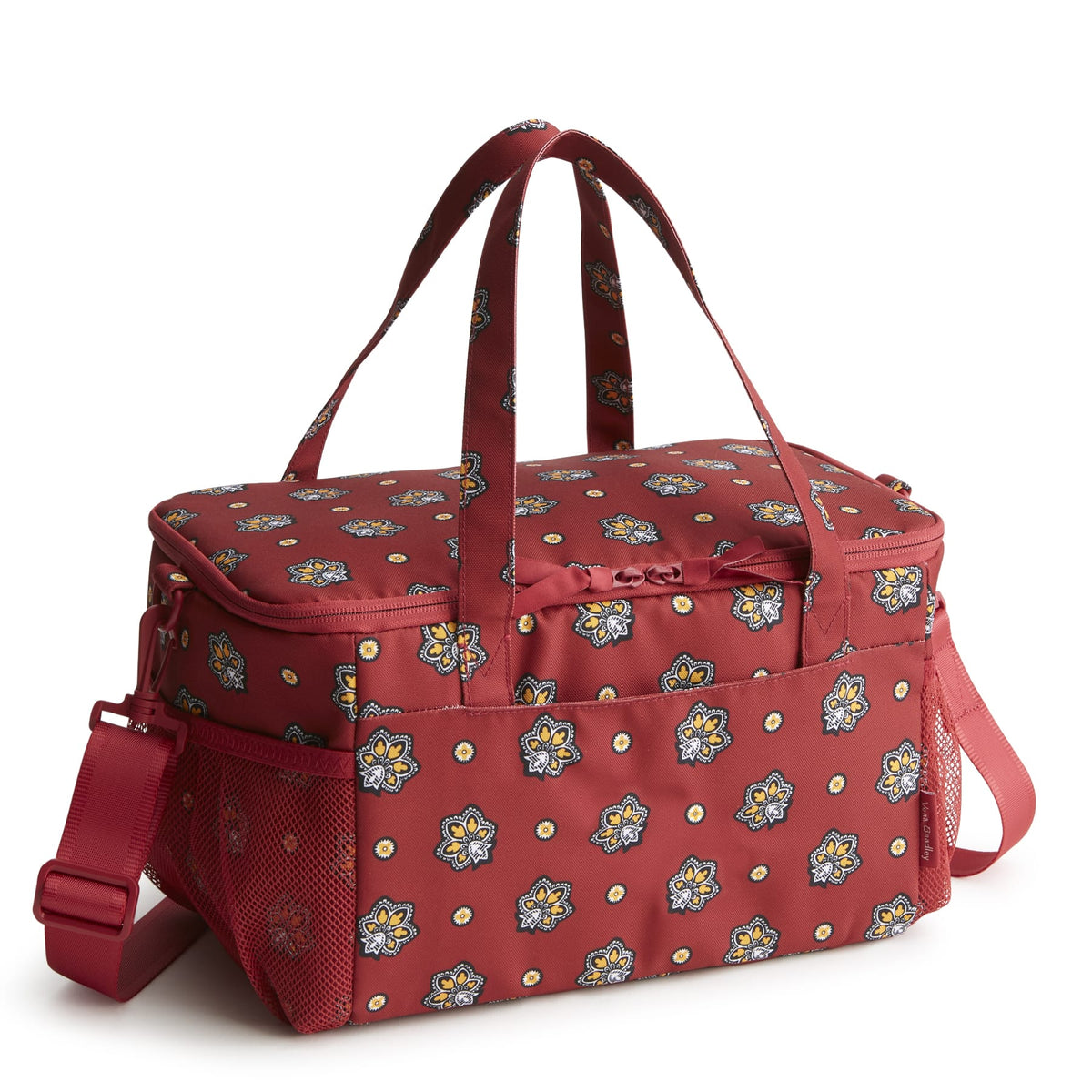 Cooler Lunch Bag - Bandana Paisley - Maroon Red and Yellow