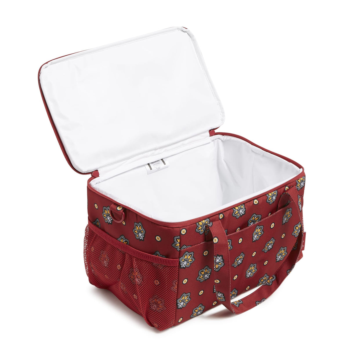 Cooler Lunch Bag - Bandana Paisley - Maroon Red and Yellow