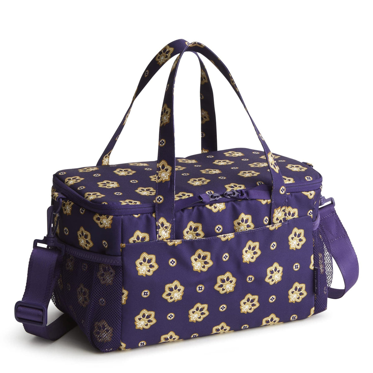 Cooler Lunch Bag - Bandana Paisley - Navy Purple and Gold