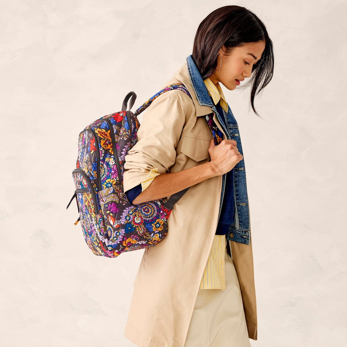 Large Bancroft Backpack - Colorful Bouquet