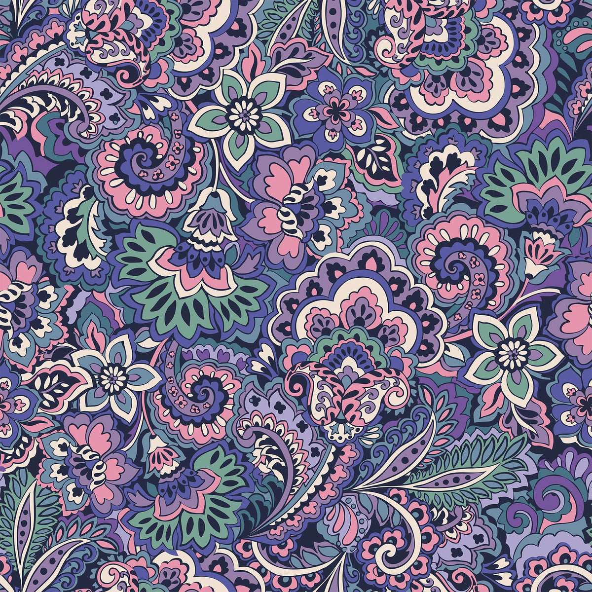 Essential Large Backpack - Floral Swirls