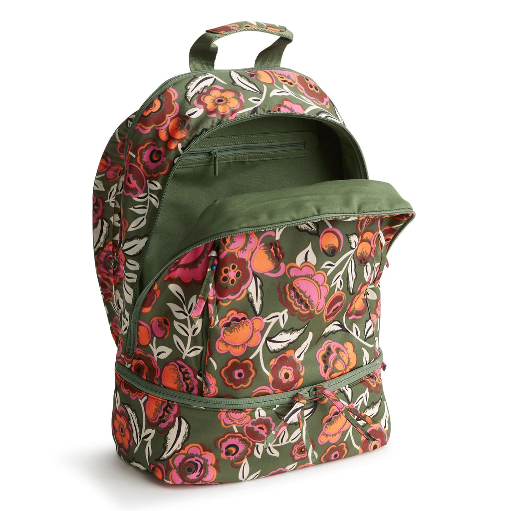 Chancery Backpack - Bubbly Flowers Green