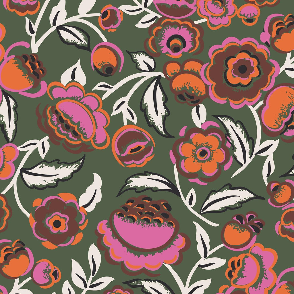 Chancery Backpack - Bubbly Flowers Green