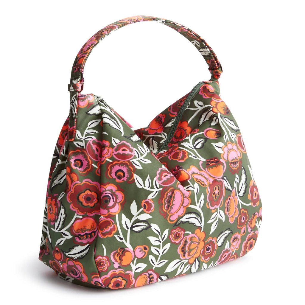 Hobson Hobo - Bubbly Flowers Green