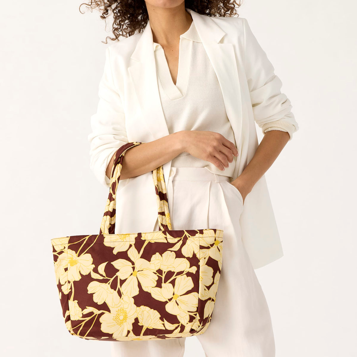 Small Hathaway Tote Bag - Scattered Anemones
