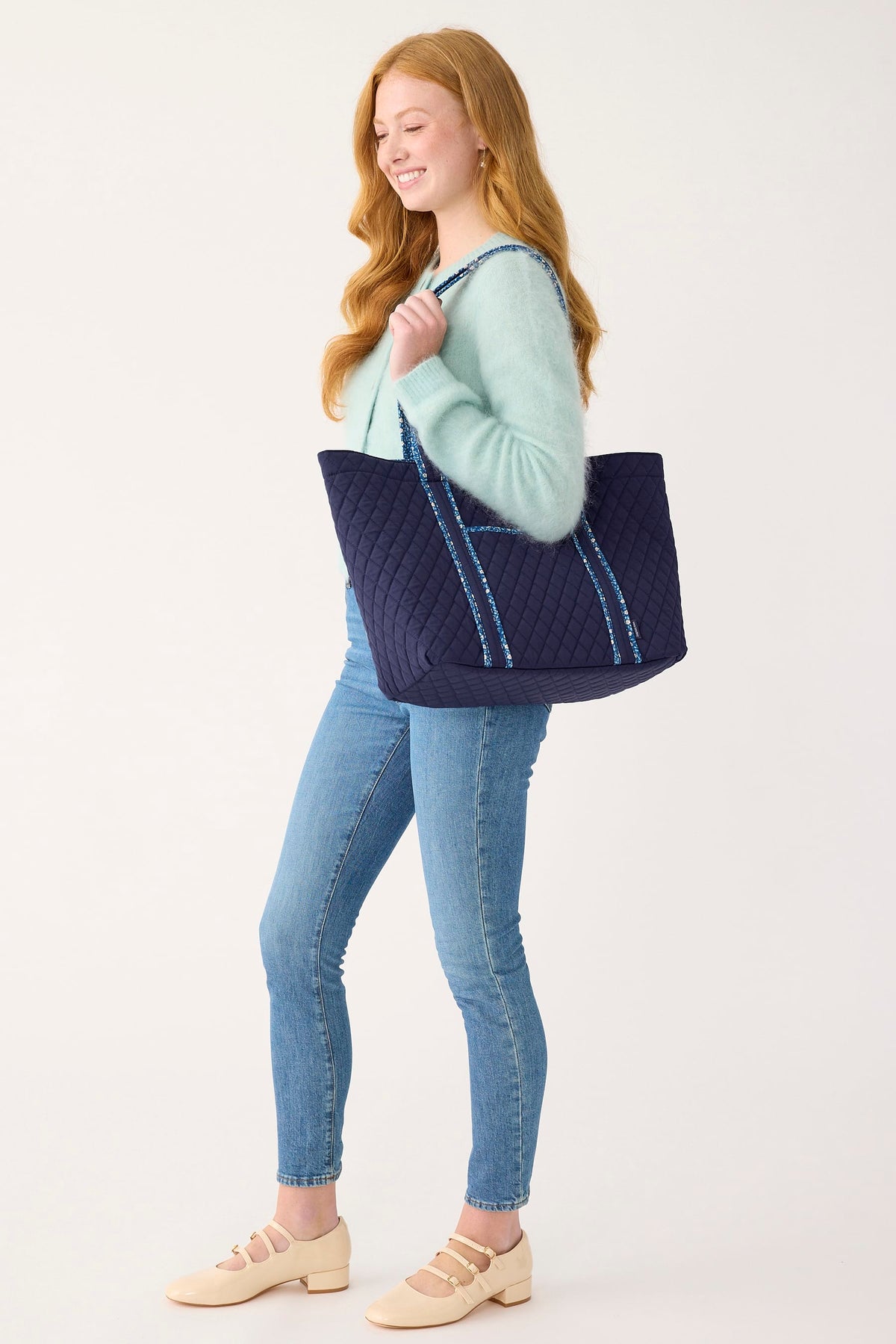 Hathaway Reversible Tote Bag - Peacoat