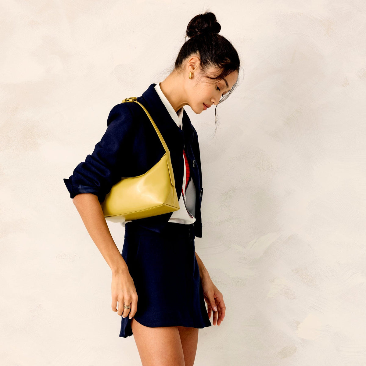 Roxbury Crescent Shoulder Bag - Golden Olive