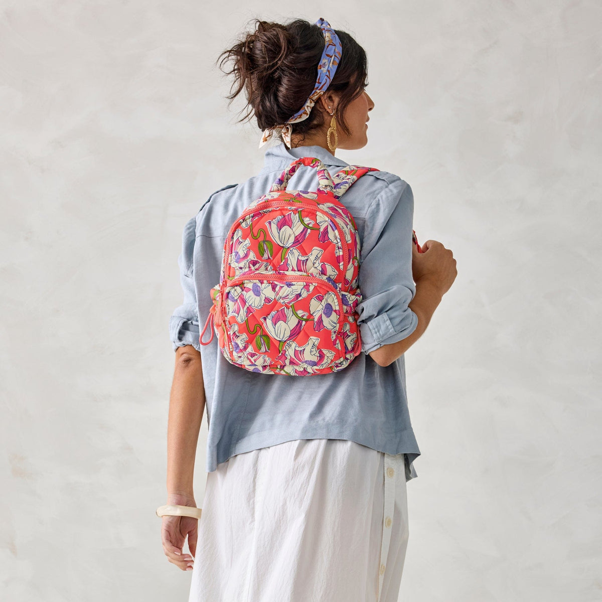 Small Banbury Backpack - Swirling Poppies