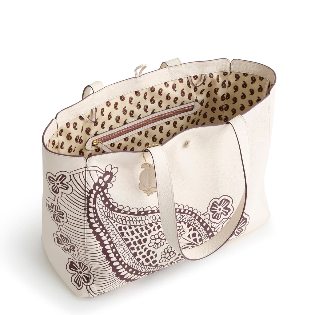 Hathaway Tote Bag - Eclectic Paisley Cottage Cream