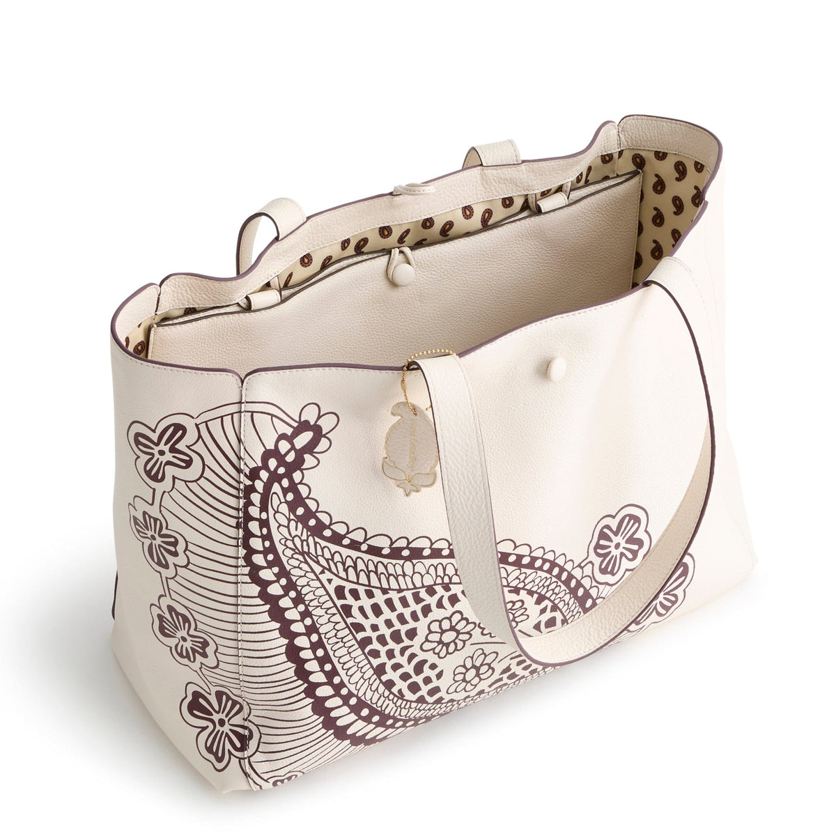 Hathaway Tote Bag - Eclectic Paisley Cottage Cream