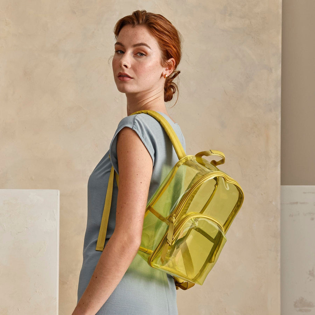 Clear Small Backpack - Golden Olive