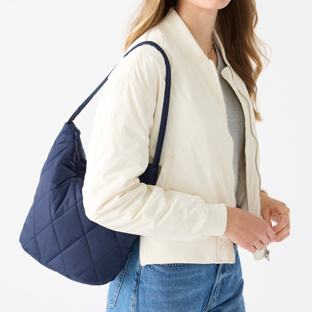 Slouchy Bucket Shoulder Bag - Peacoat