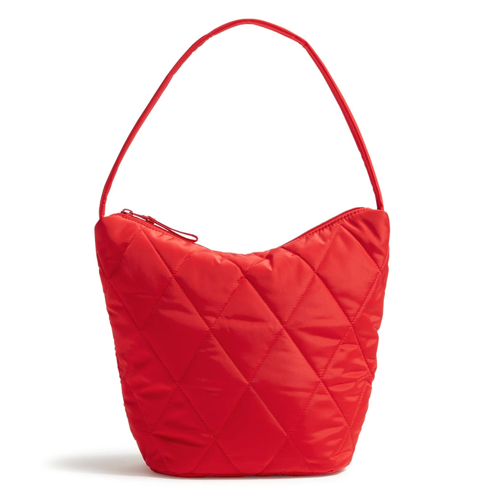 Slouchy Bucket Shoulder Bag - Goji Berry Red