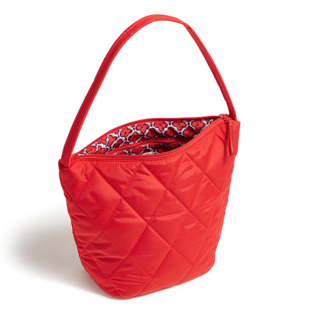 Slouchy Bucket Shoulder Bag - Goji Berry Red