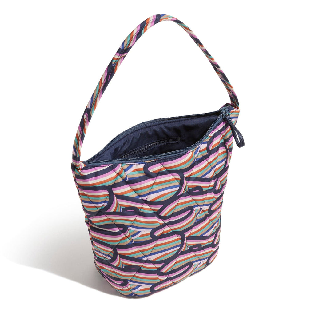 Slouchy Bucket Shoulder Bag - Retro Ribbons