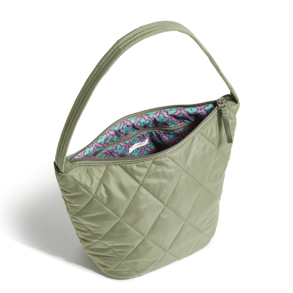 Slouchy Bucket Shoulder Bag - Deep Lichen Green