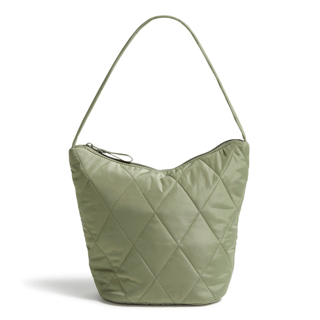 Slouchy Bucket Shoulder Bag - Deep Lichen Green