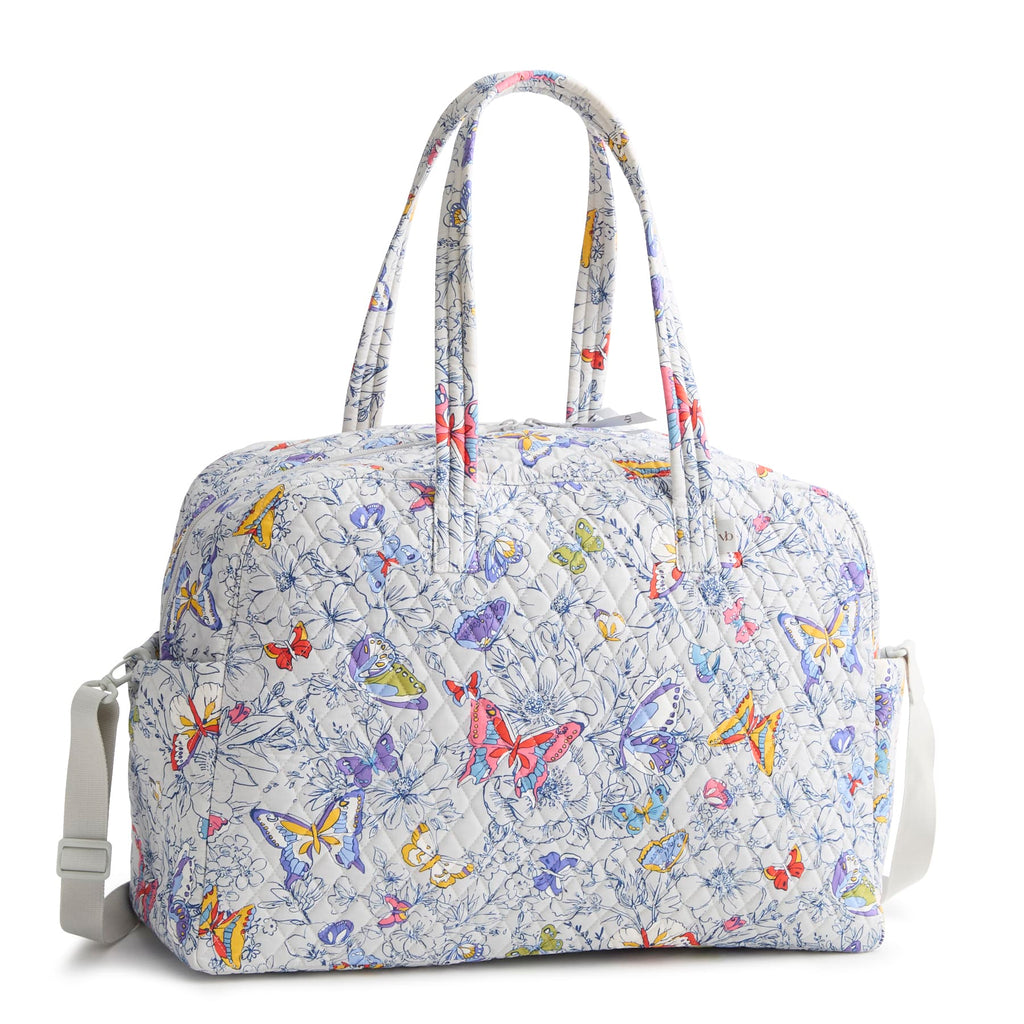 Large Weekender Travel Bag - Coastal Breezy Butterflies