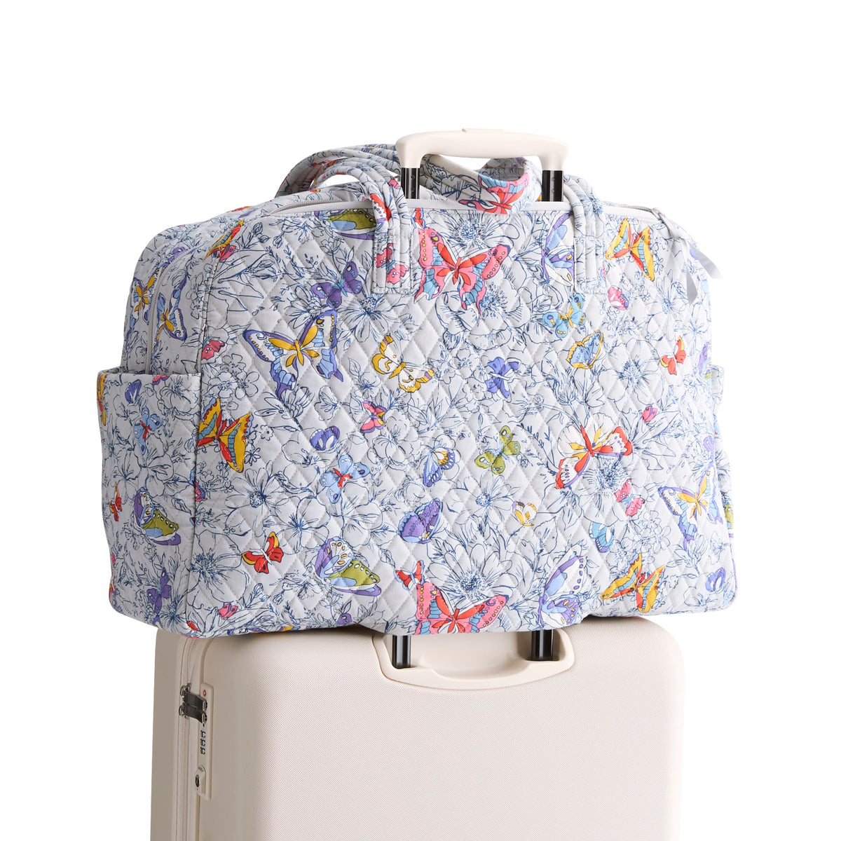 Large Weekender Travel Bag - Coastal Breezy Butterflies