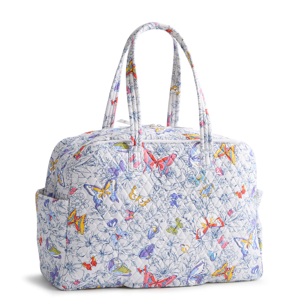Large Weekender Travel Bag - Coastal Breezy Butterflies