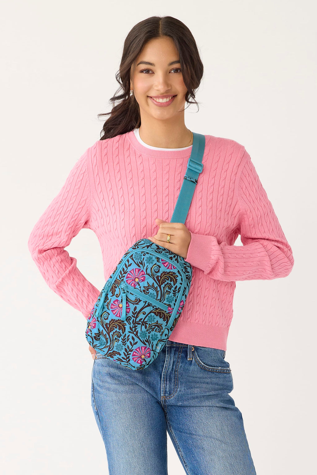 Essential Sling Backpack - Posy Scrolls