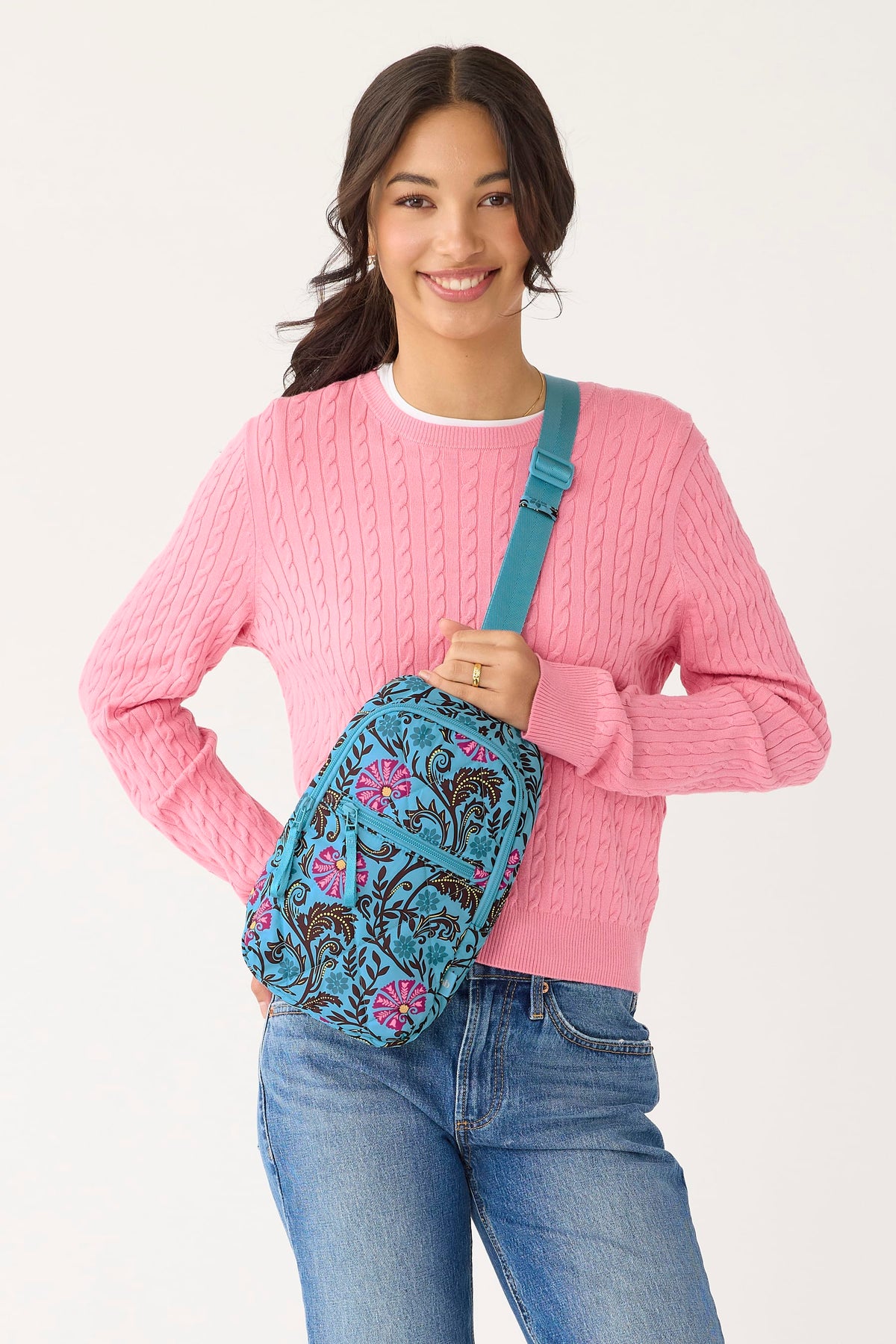 Essential Sling Backpack - Posy Scrolls