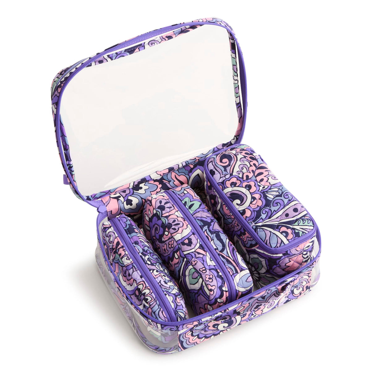 4 Pc. Cosmetic Set - Floral Swirls