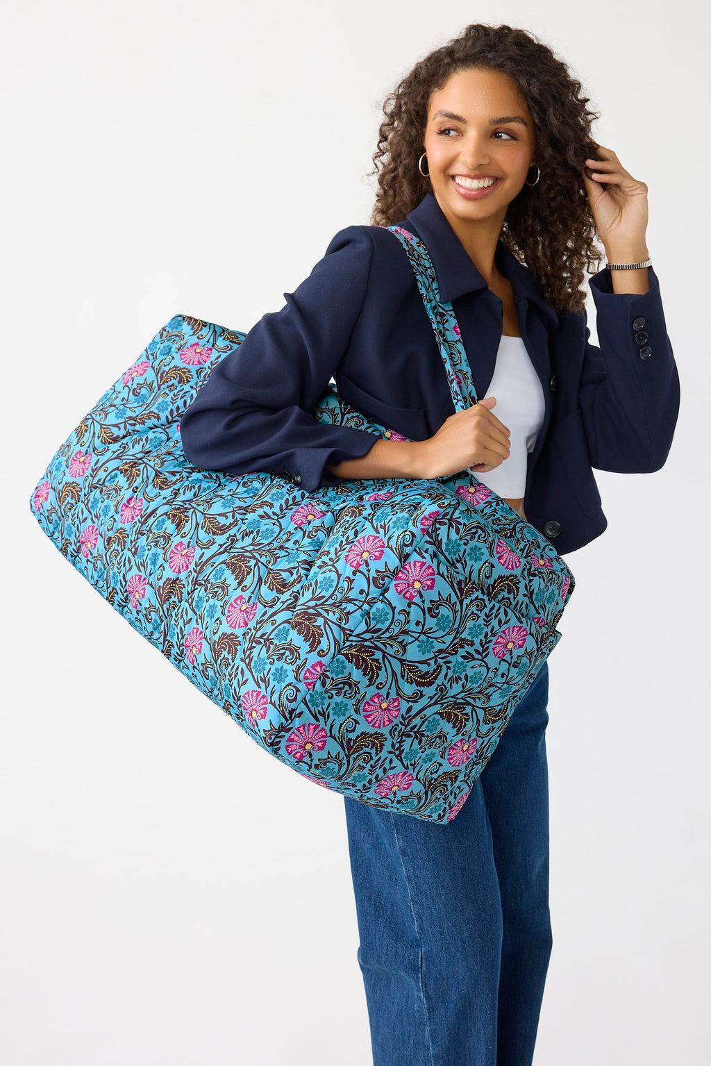 XL Travel Duffel - Posy Scrolls