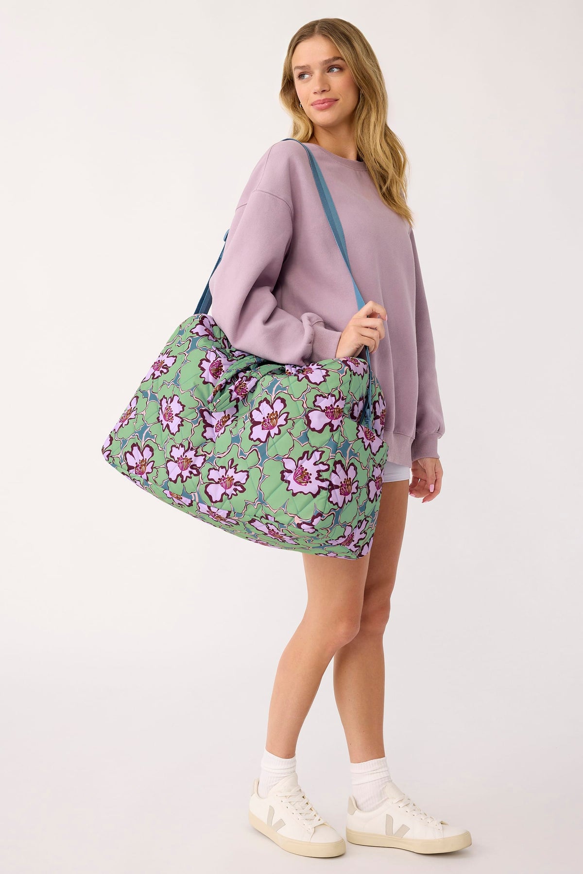 Large Weekender Travel Bag - Reflecting Lily Pads