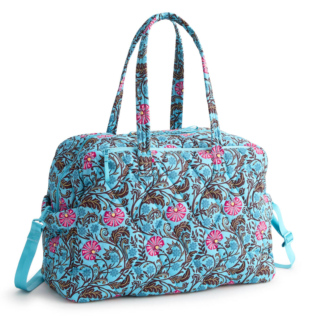 Large Weekender Travel Bag - Posy Scrolls