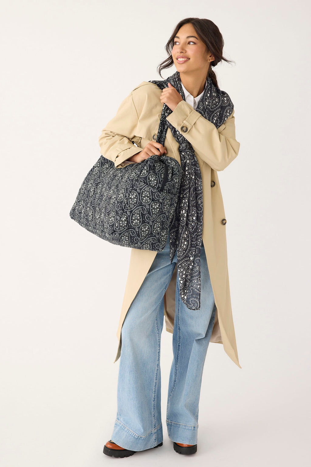 Large Weekender Travel Bag - Circular Paisley