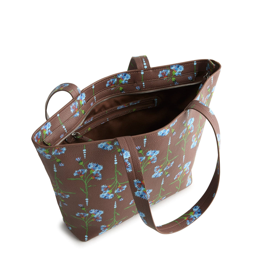 Small East West Tote - Bachelor Button Dot