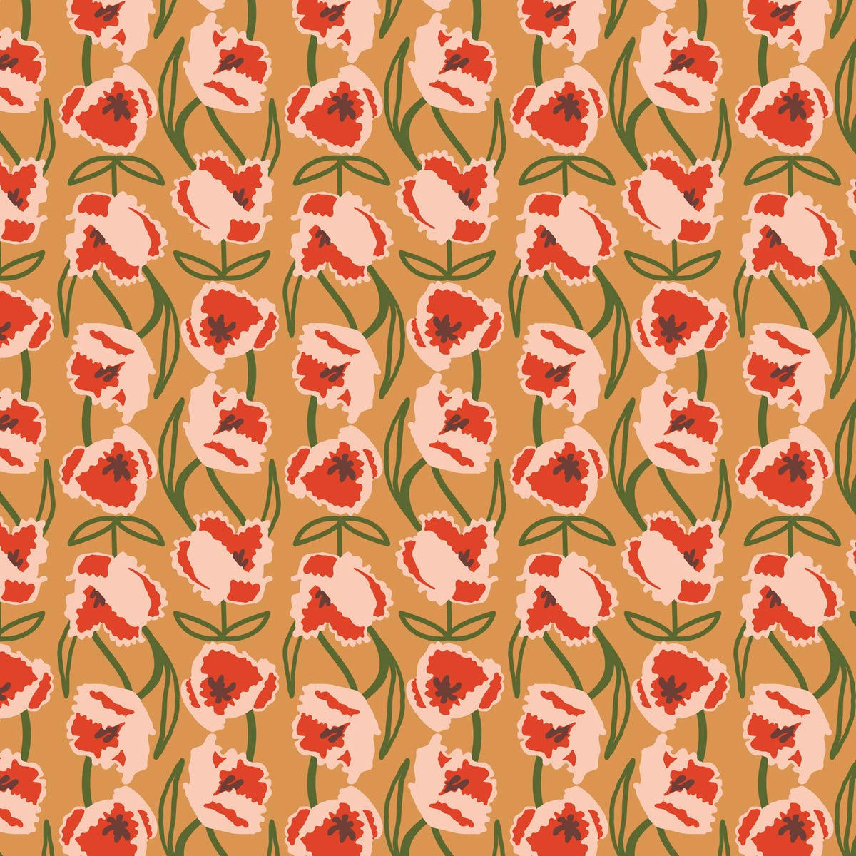 Wildwood Wallet Crossbody - Curly Tulips
