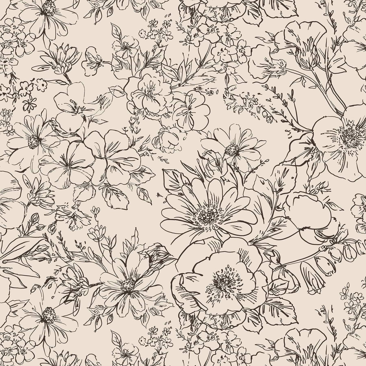 Large Envelope Tech Sleeve - Bloom Cottage Cream
