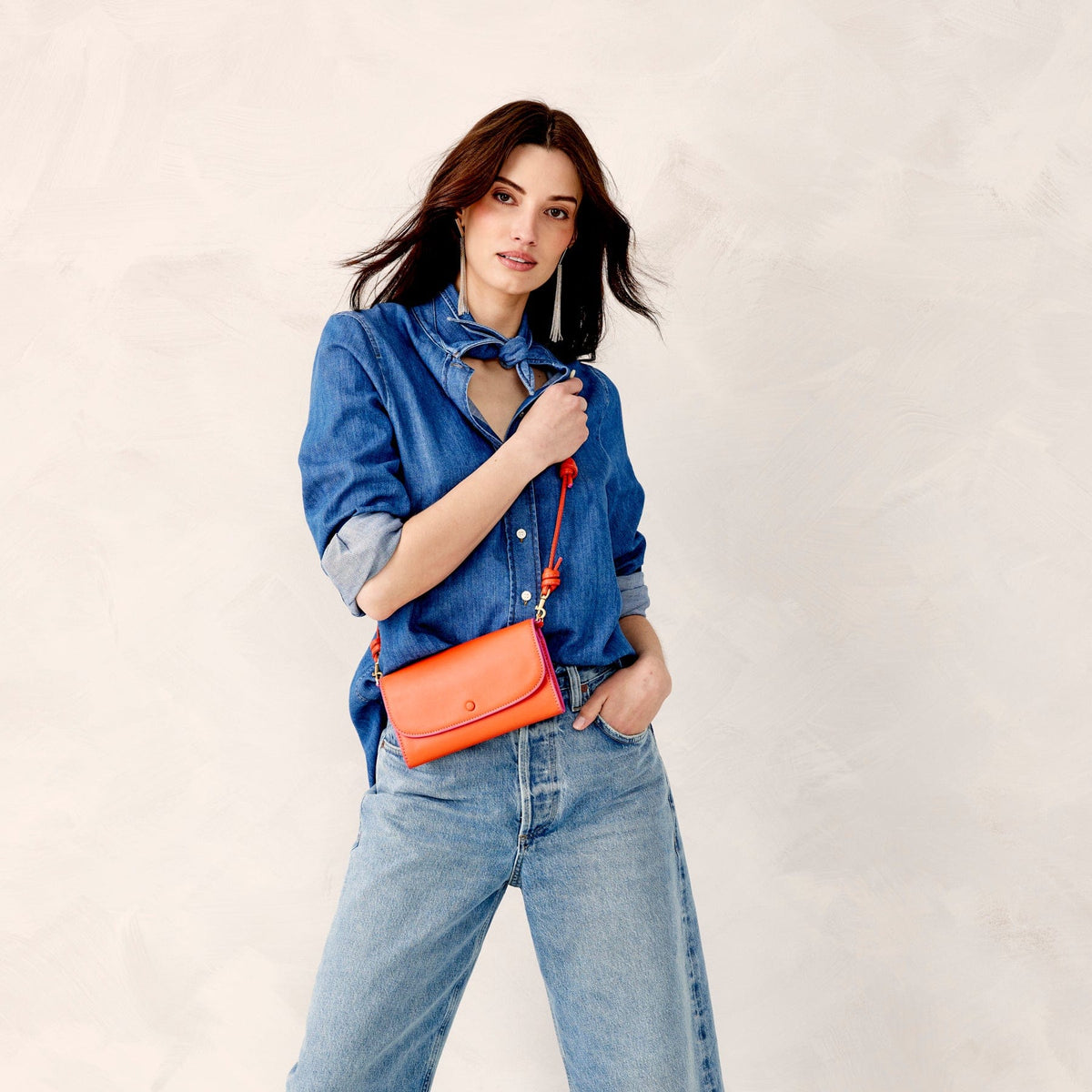 Wildwood Wallet Crossbody - Koi Orange