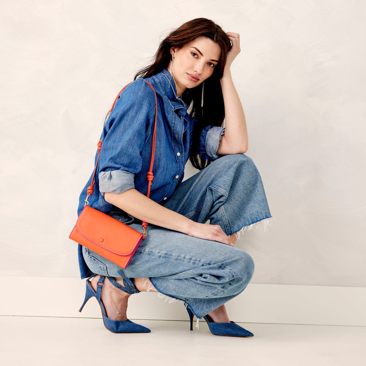 Wildwood Wallet Crossbody - Koi Orange