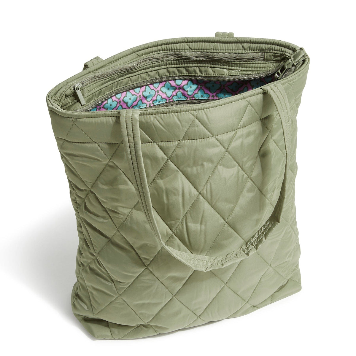 Large North South Tote - Deep Lichen Green