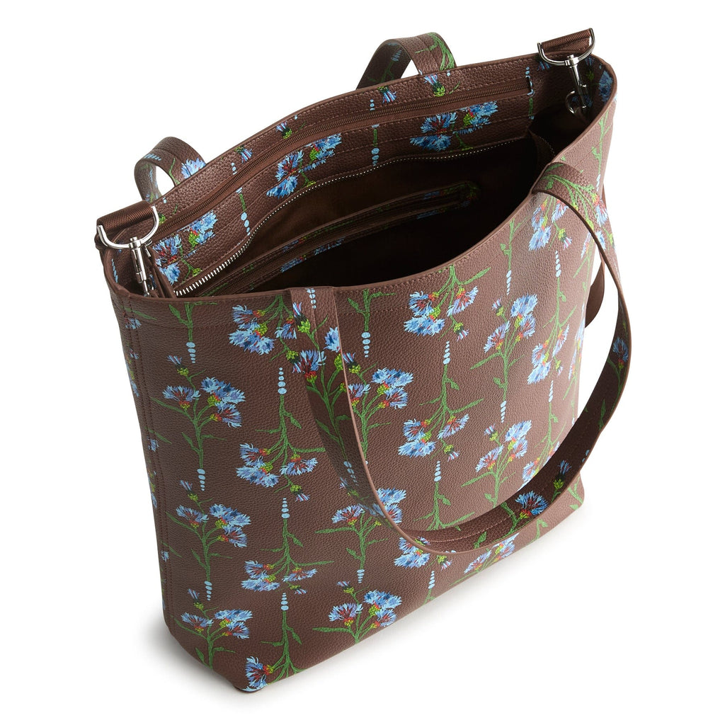 Large North South Tote - Bachelor Button Dot